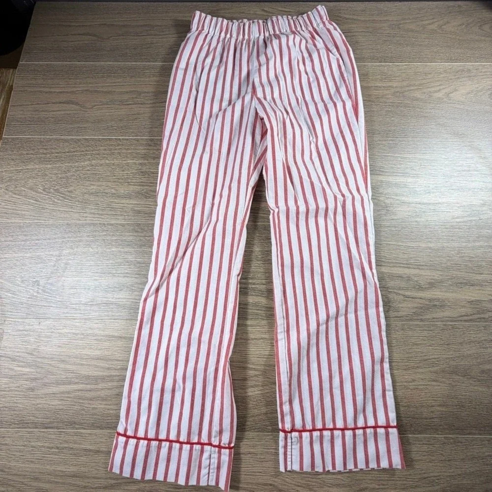 Crewcuts Kids Red White Striped Pajama Pants XL 12-14 Holiday Sleepwear Preppy